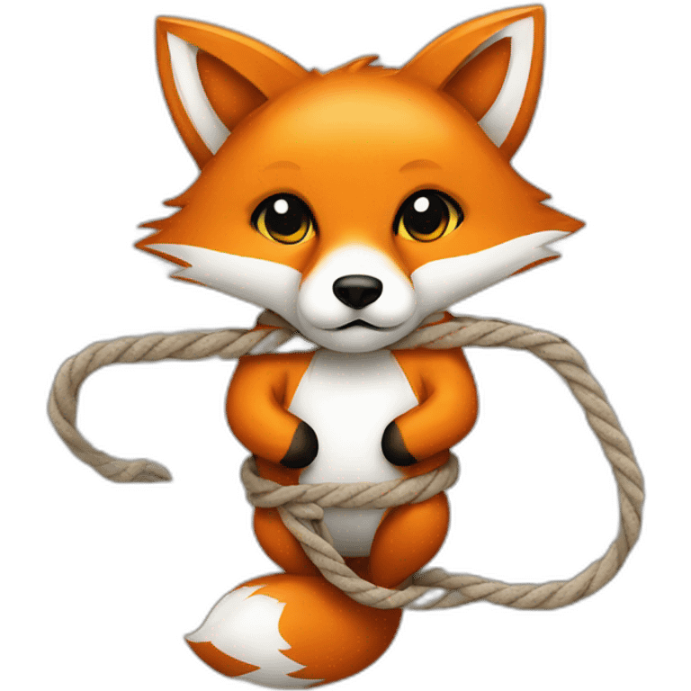 Fox tied up emoji