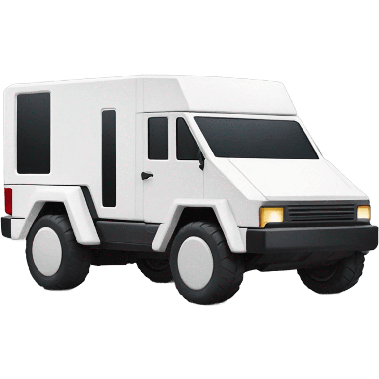 Tesla cybertruck white original long  emoji