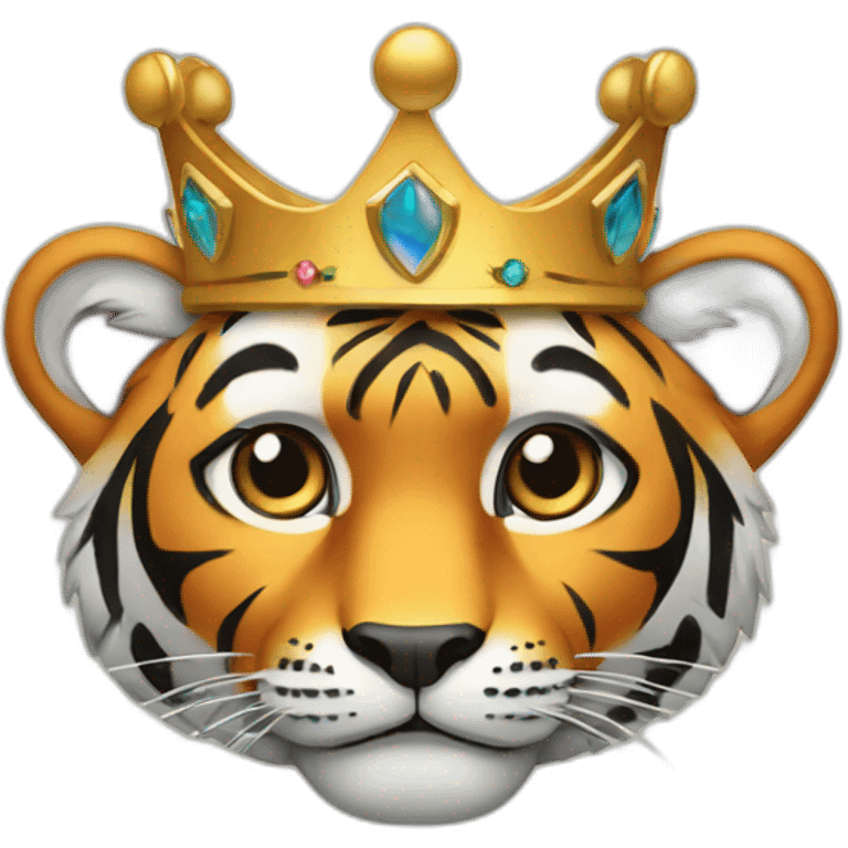 Tiger in crown emoji