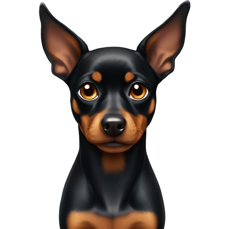 black miniature pinscher  emoji