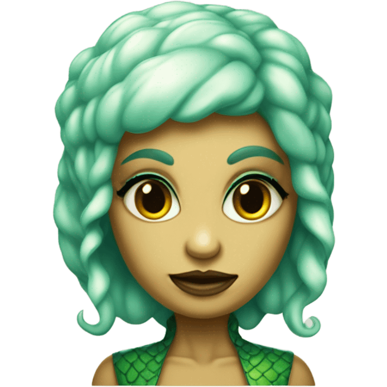 a Reptilian alien woman full body, in rockabilly dress emoji