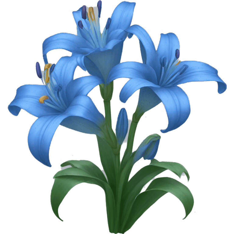 blue lilies  emoji