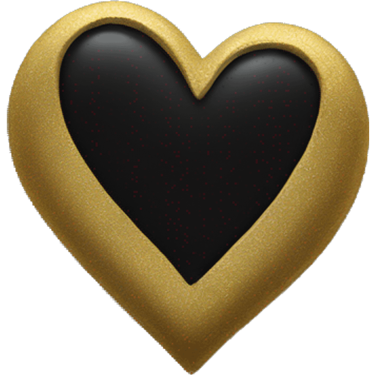 black and gold heart emoji