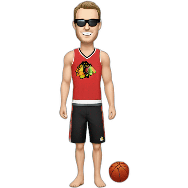 Jonathan Toews as a beach bum emoji