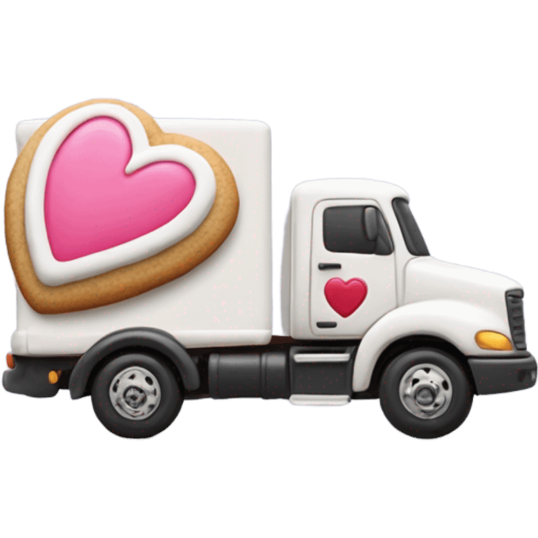 cookie heart with semi truck emoji