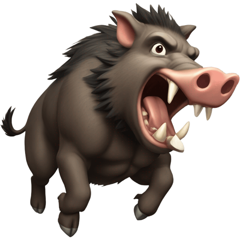 boar charging emoji