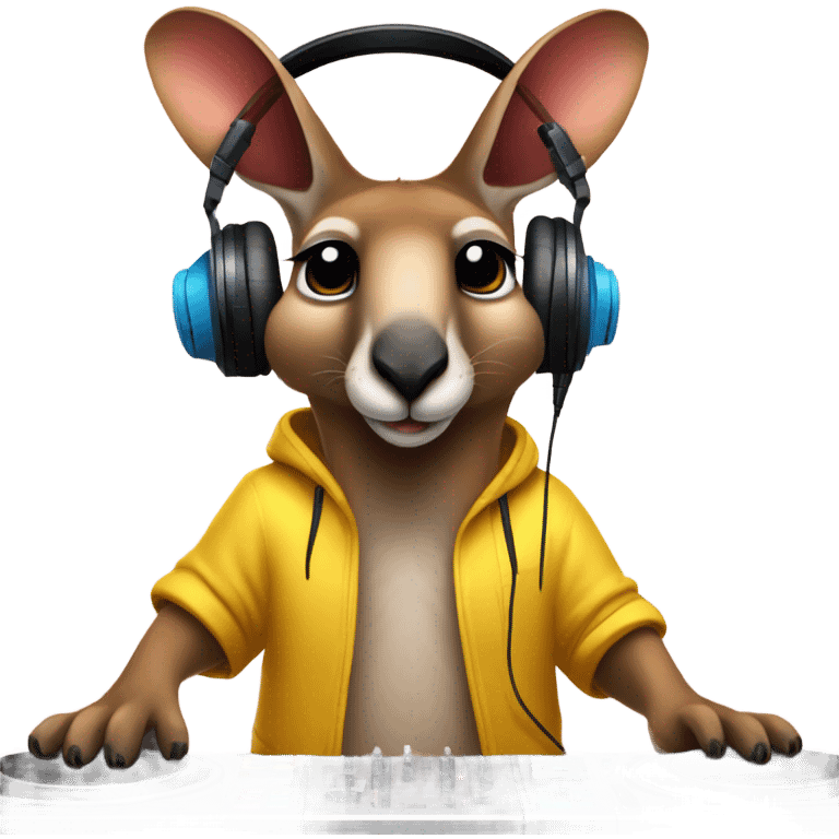 Kangaroo DJ emoji