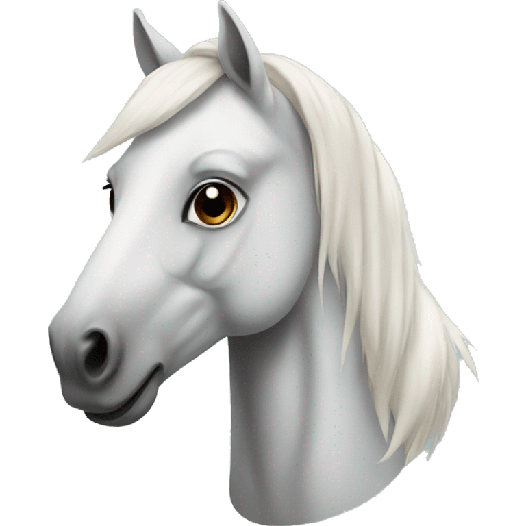 Horse with white face emoji