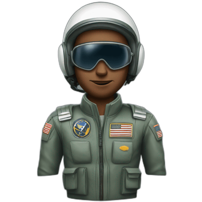 jet pilot with helmet emoji