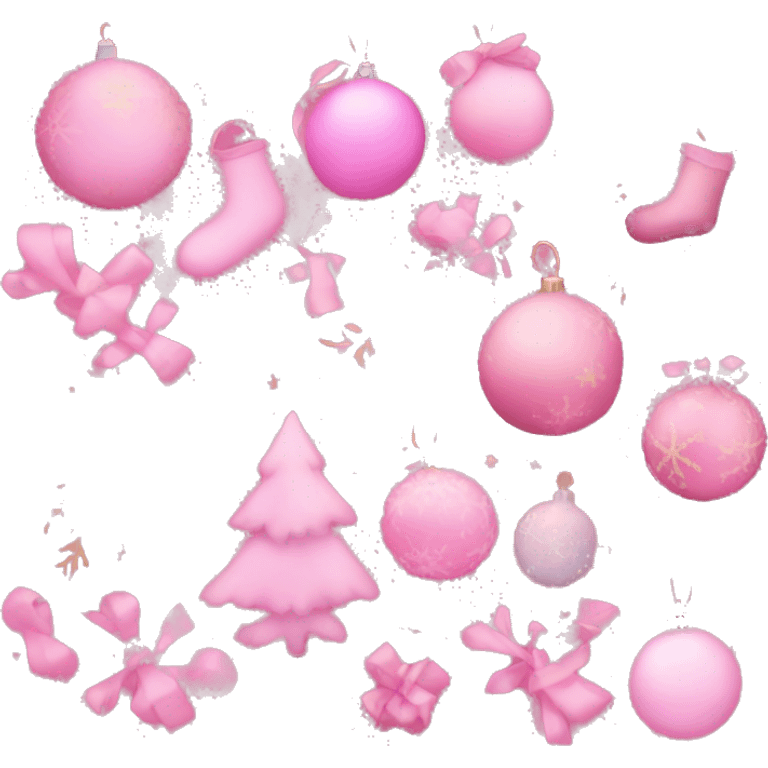 Pink christmas emoji