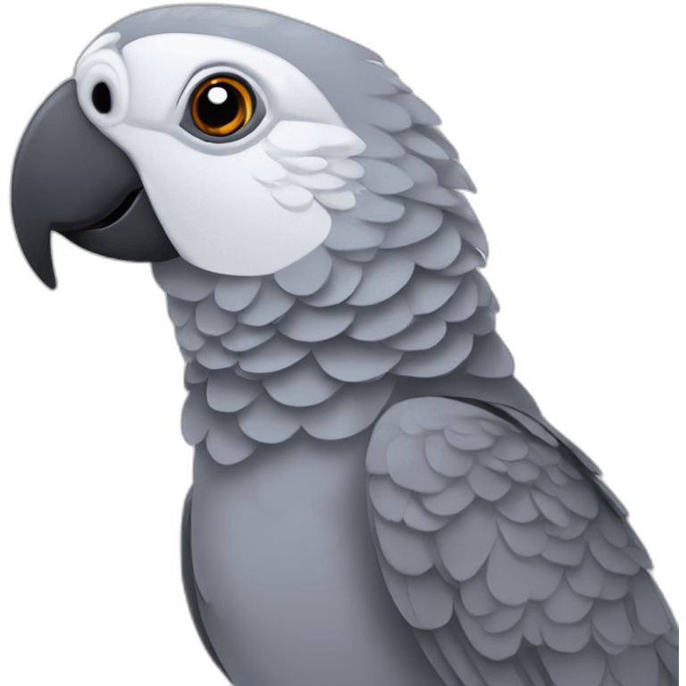 african grey parrot emoji