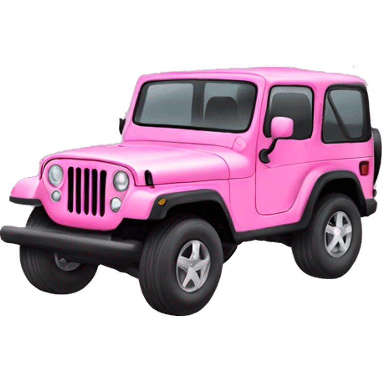 pink jeep  emoji