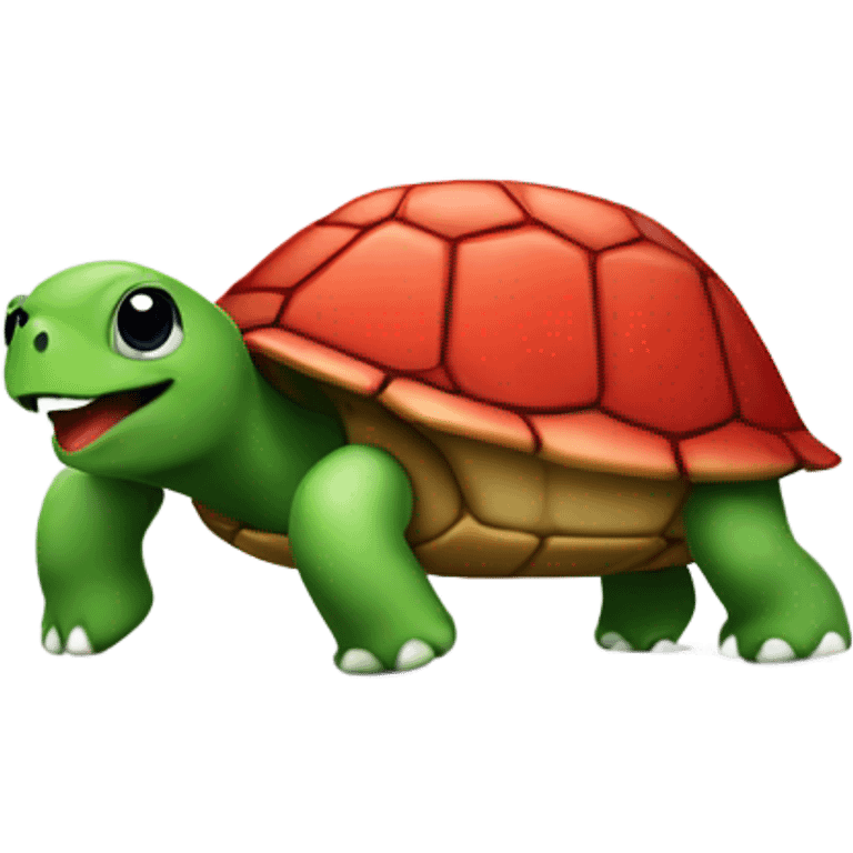 Google turtle emoji with a red button on its back emoji