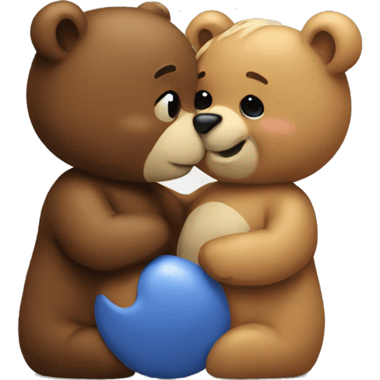 Kissing bear emoji