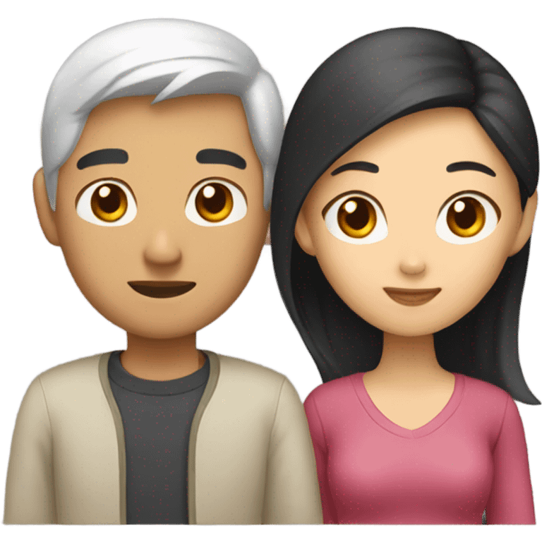 Asian couple  emoji