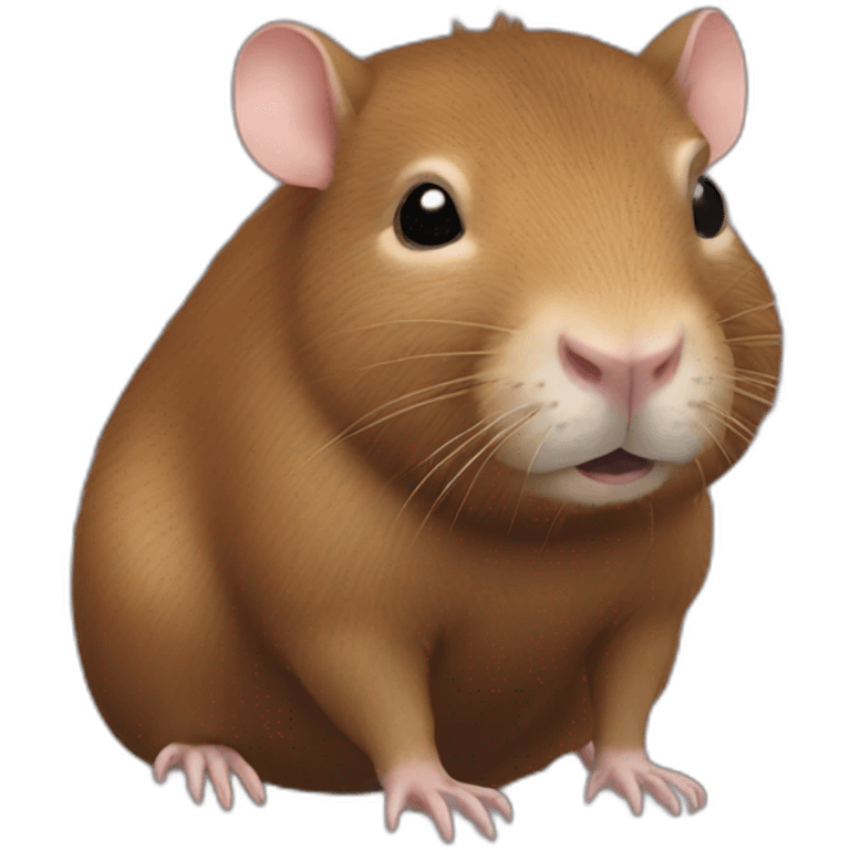 Un rat qui chevauche un capibara emoji