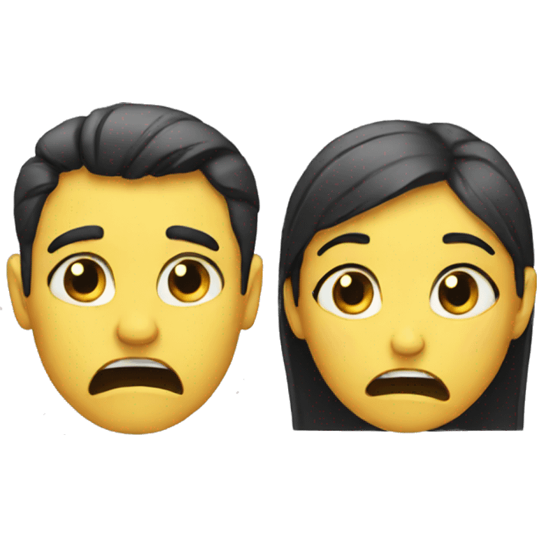 angry couple crying emoji