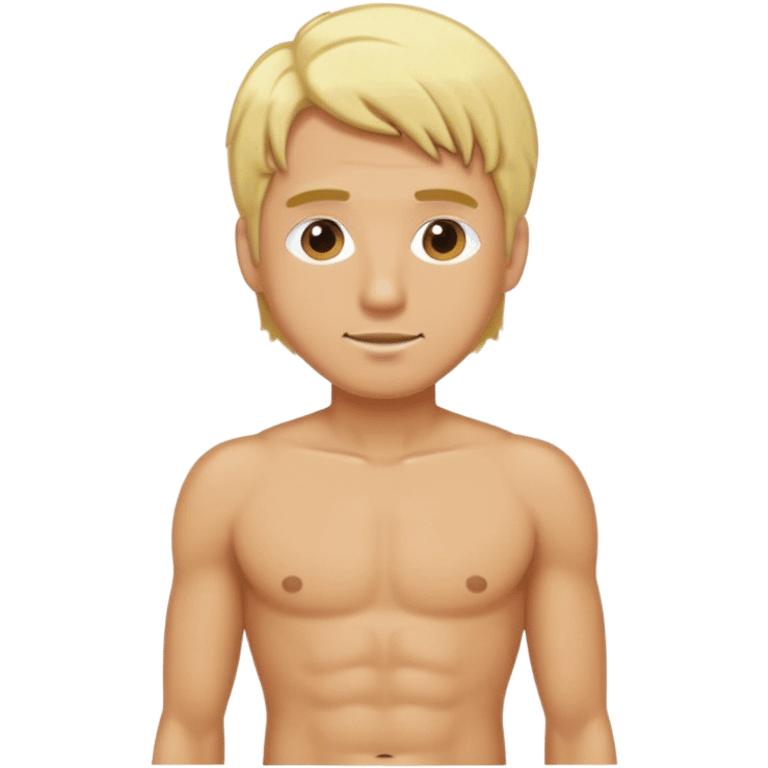 man blonde swim suit emoji