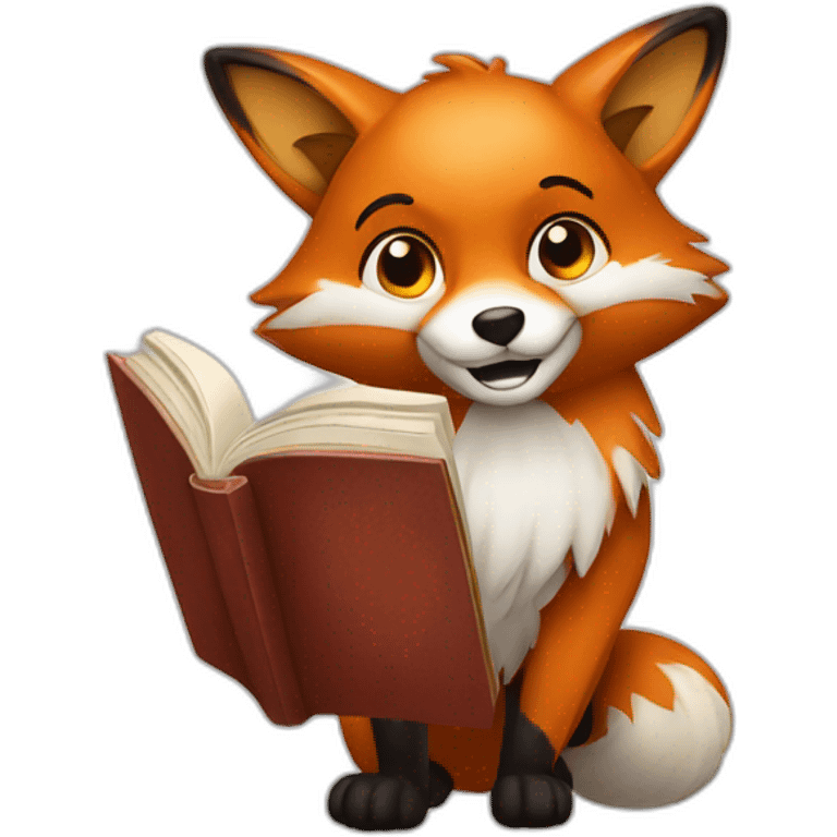 fox with a book emoji