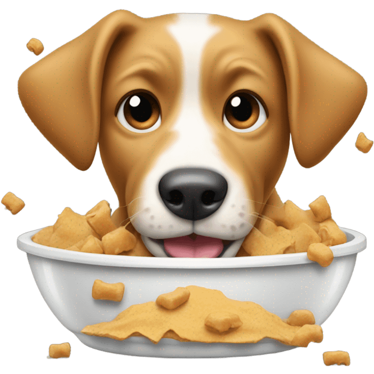 Dog eating food emoji