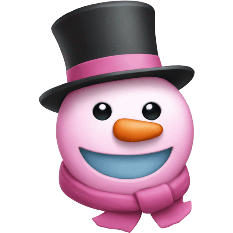 pink snowman emoji