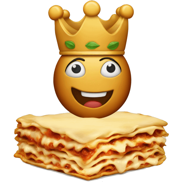 Lasagna with a crown  emoji