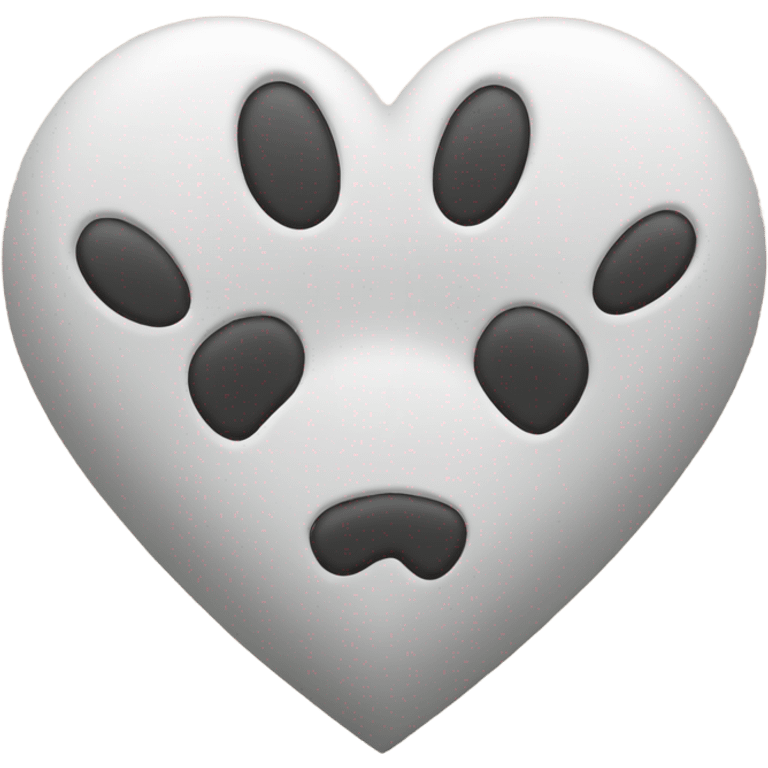 Heart with paw print emoji