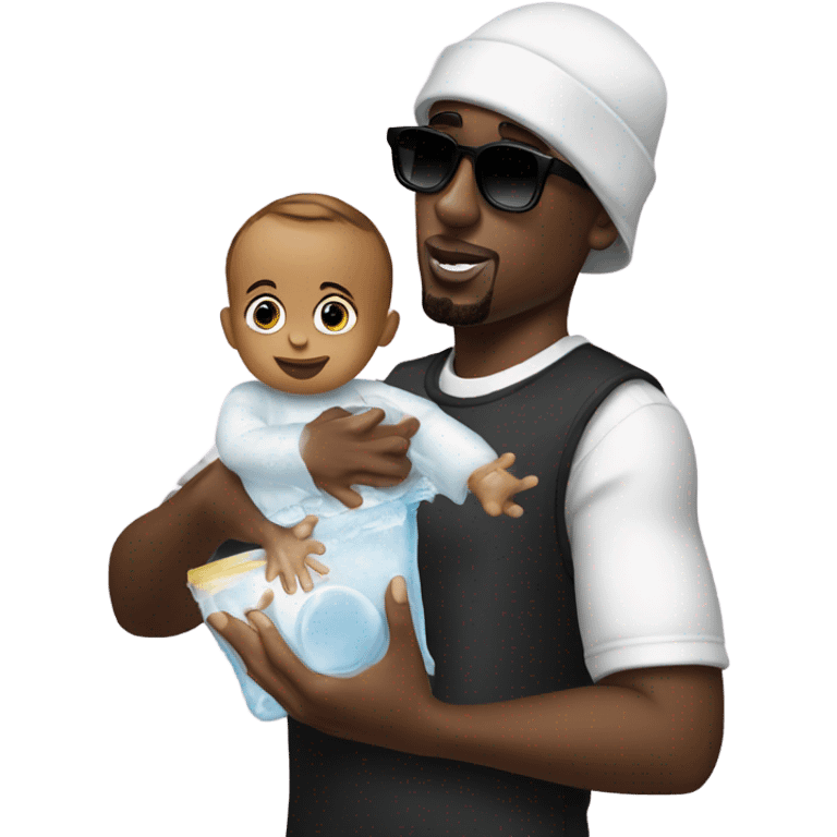 P diddy holding baby oil emoji