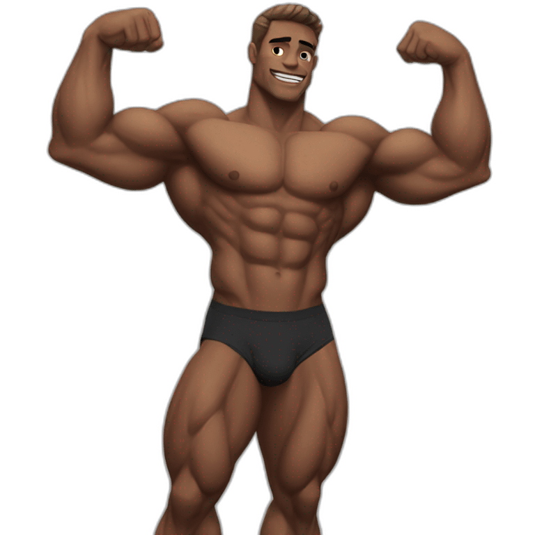 Bodybuilder, aesthetic emoji