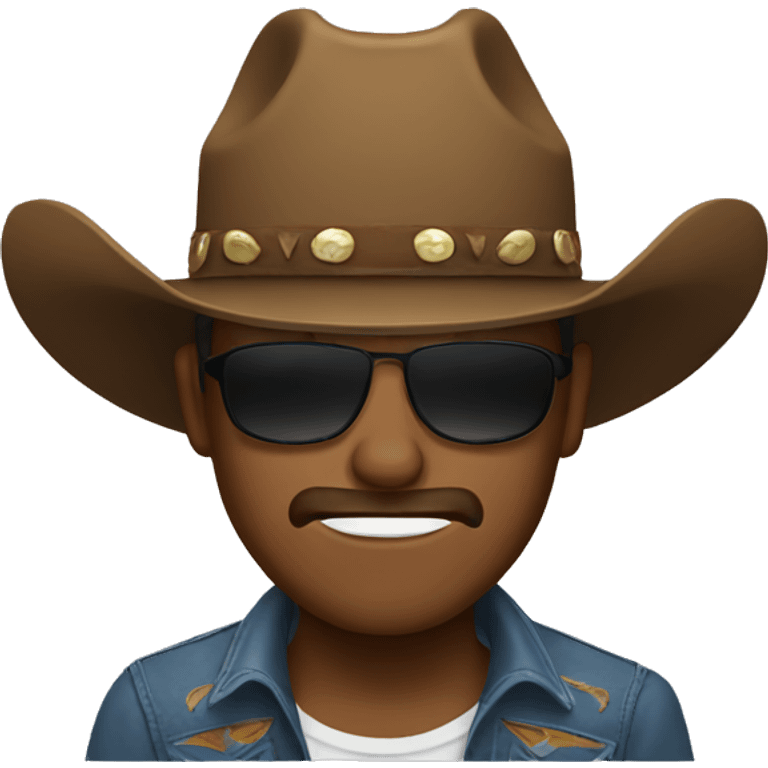 cowboy crying with sunglasses emoji