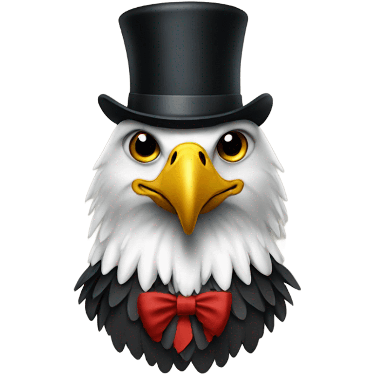 Eagle wearing a top hat  emoji