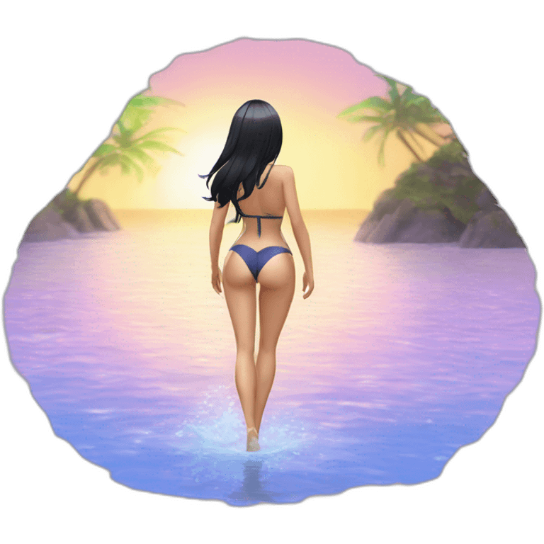 nico robin full body big pawg in a micro swimsuit back shot emoji