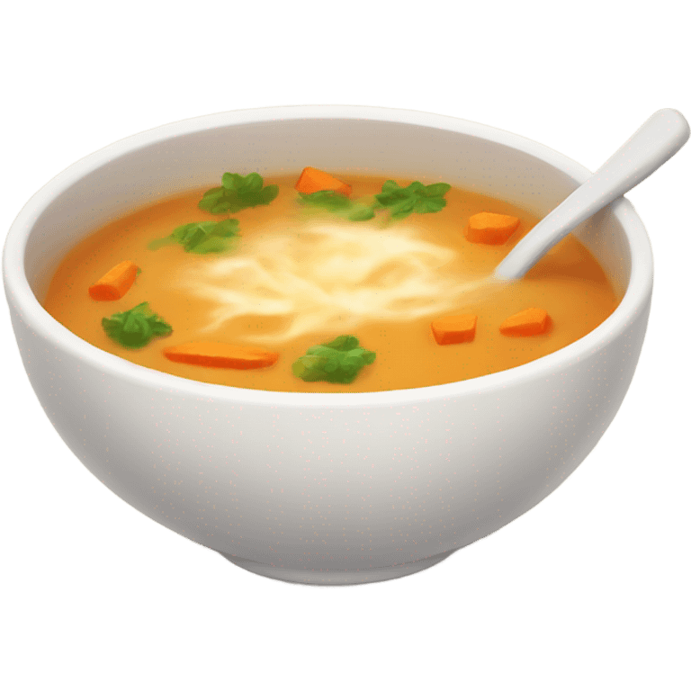 Hot soup happy bowl winter day emoji