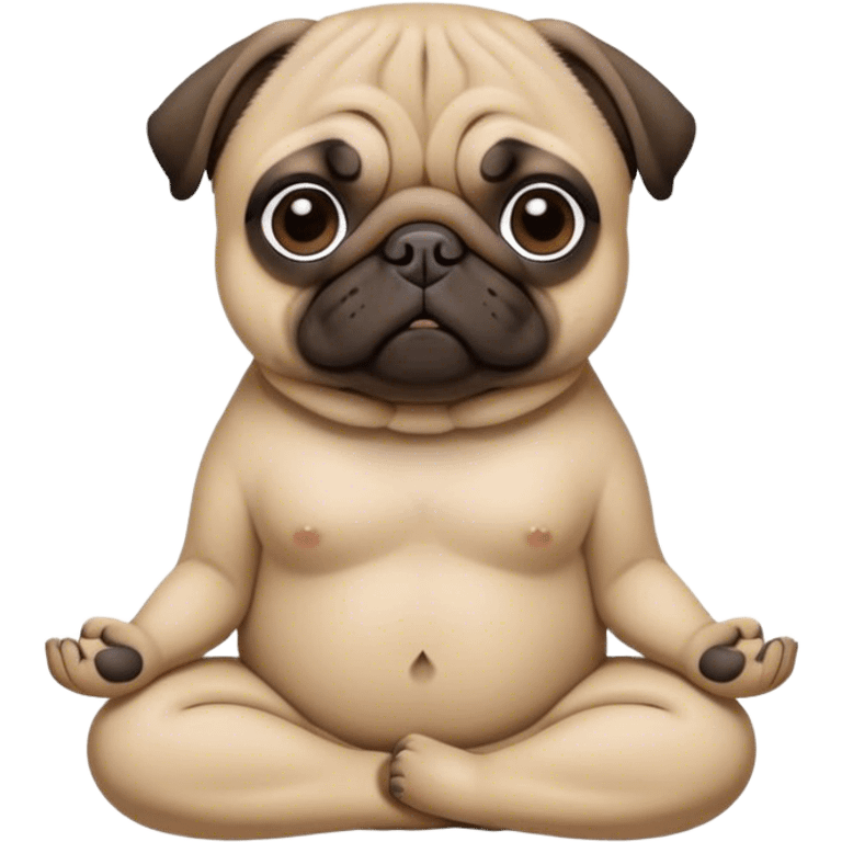 Pug Buddha meditating  emoji