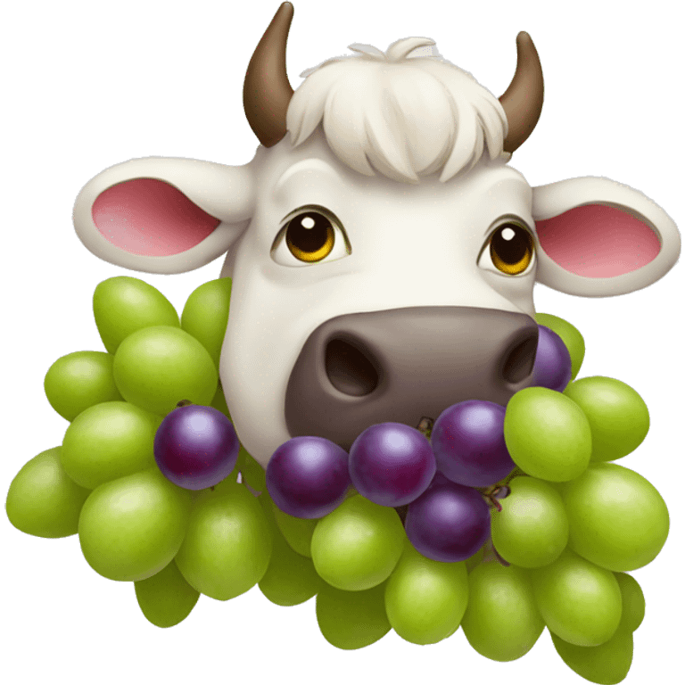 Grapes cow emoji