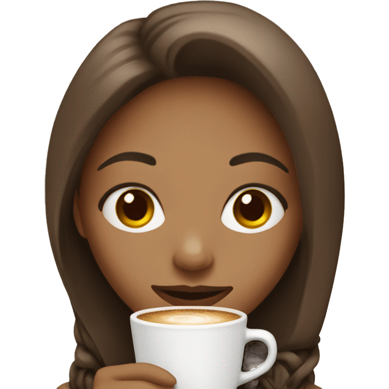 Girl with coffee emoji