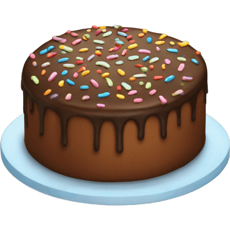 Brown cake with sprinkles  emoji