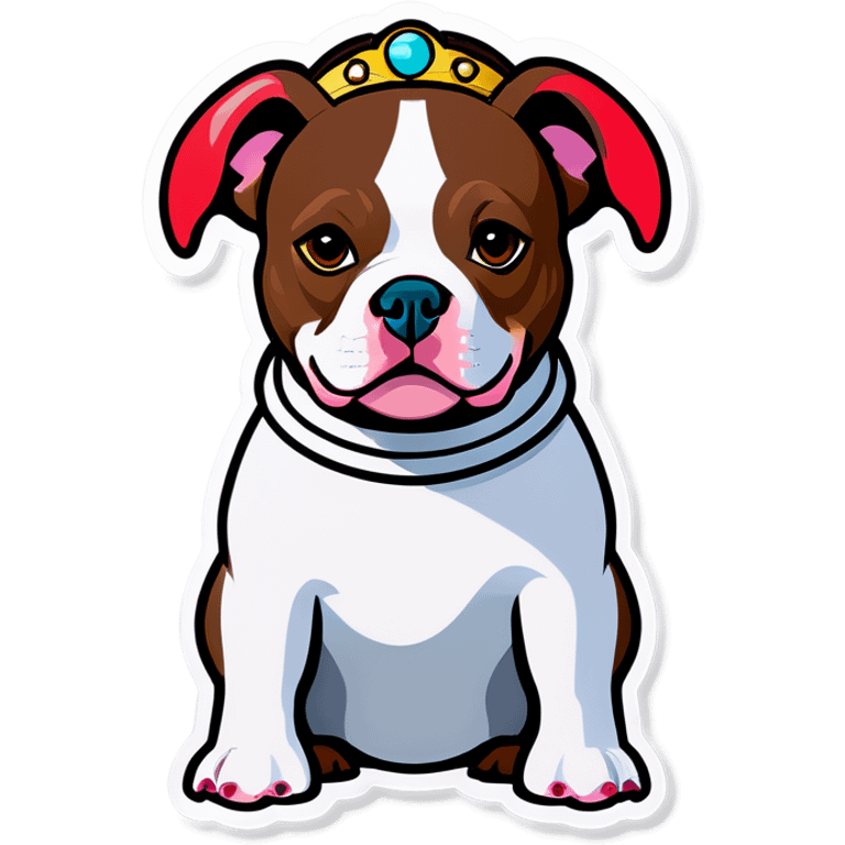 Pitbull Princess Leia  emoji