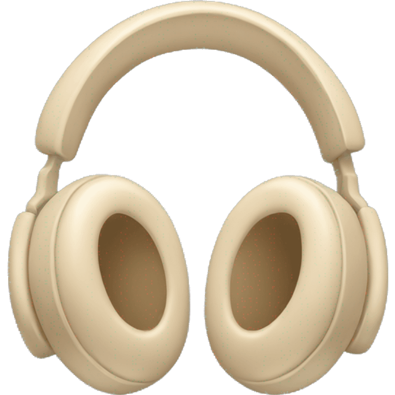 beige headphones with beige bows emoji