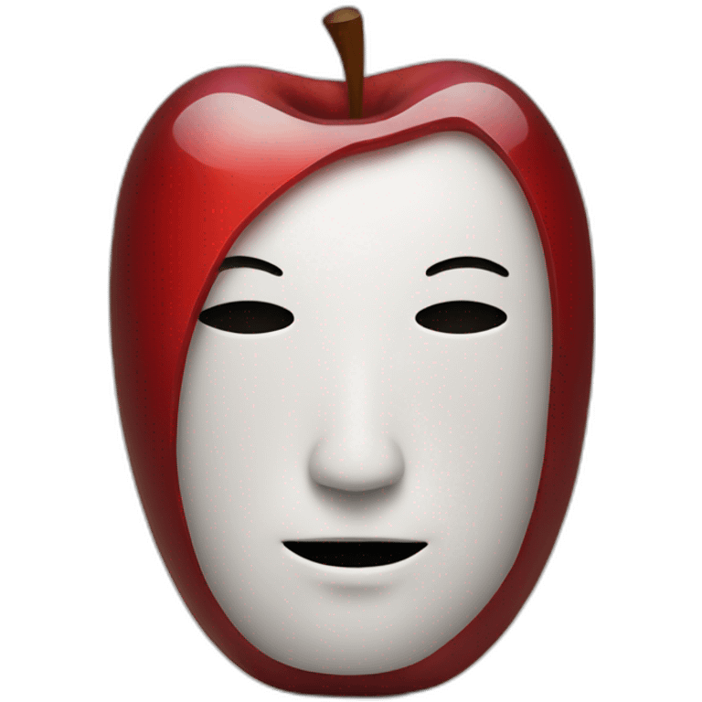 MINIMALISTIC NO FACE RED APPLE emoji