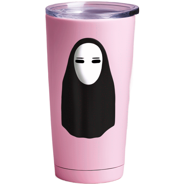 no face light pink tumbler water cup emoji