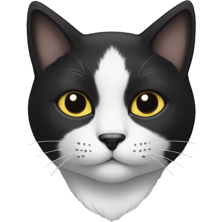 Black and white cat emoji