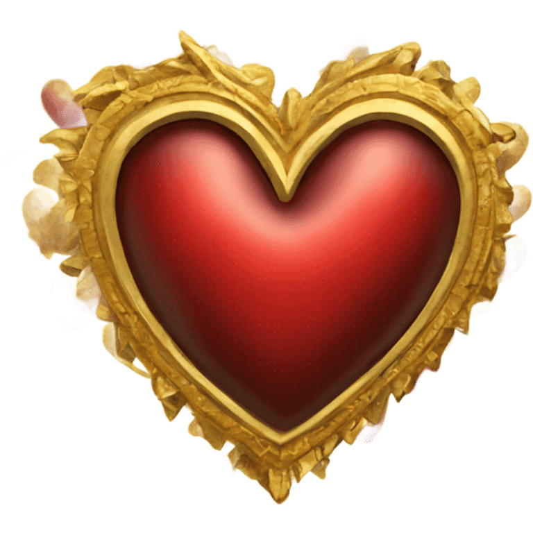 red gold gothic heart emoji