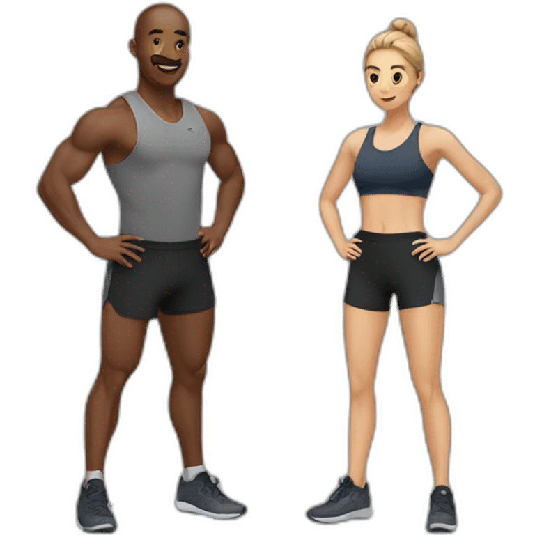 couple training together emoji