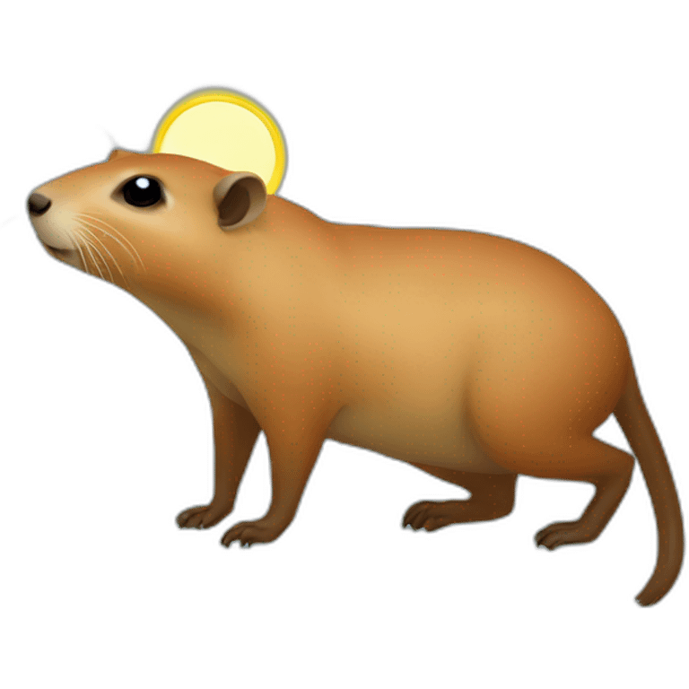 capyvara seeing eclipse solar emoji