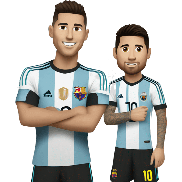 ronaldo with messi emoji