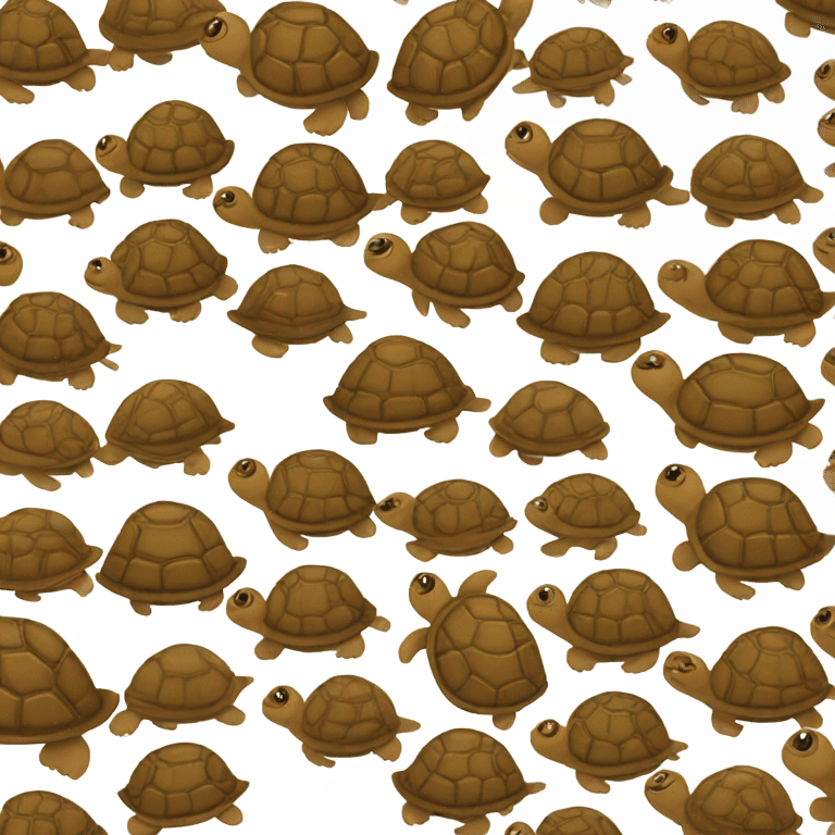 Brown turtle happy  emoji