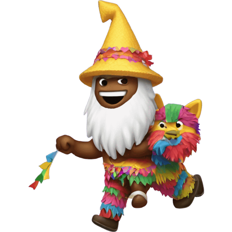 Knome riding a piñata emoji