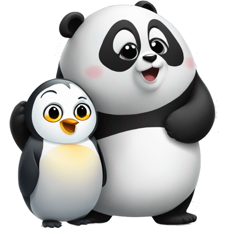 panda with penguin emoji