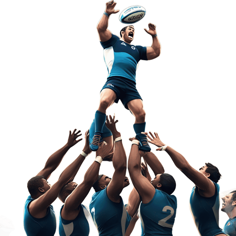 a rugby lineout emoji